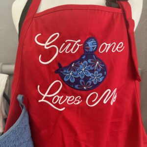 Apron, towel, and pot holder set - Sub one Loves Me