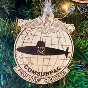 Command Crest Wood Ornament - COMSUBPAC