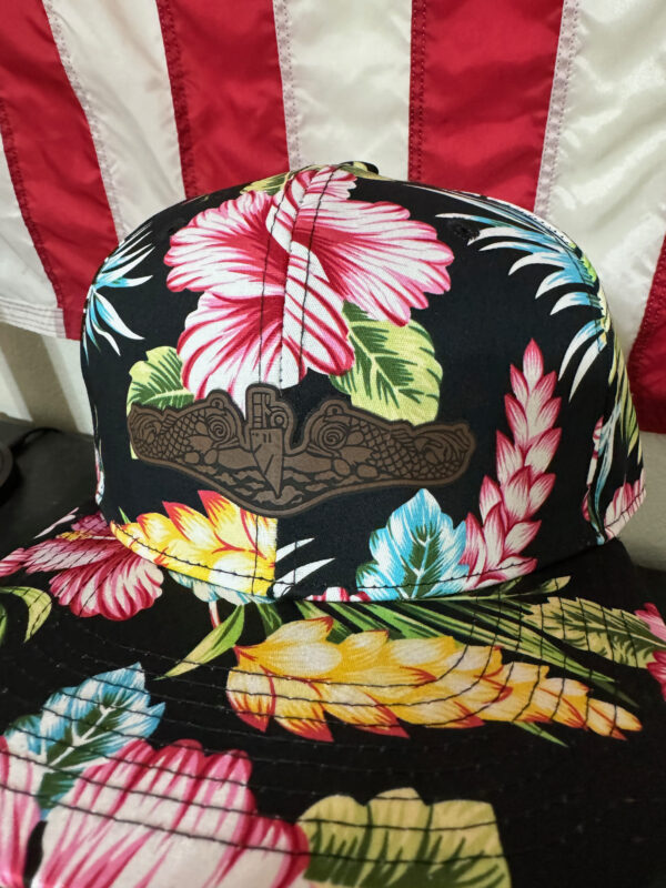 Floral Patch Hat with dolphins