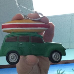 Surfboard On Car Ornament