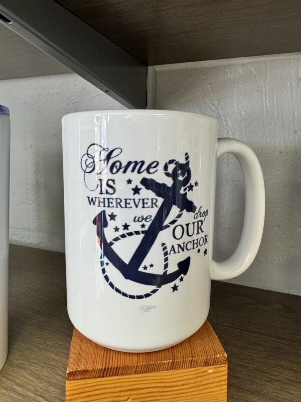 Modern Rosie Mug - Home is wherever we drop our anchor