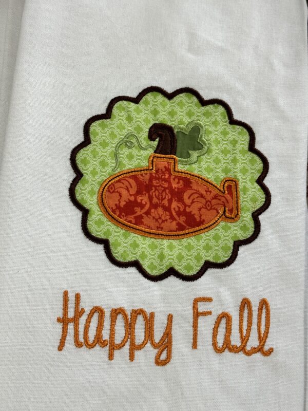 Sub Kitchen Towel - Happy Fall with pumpkin sub