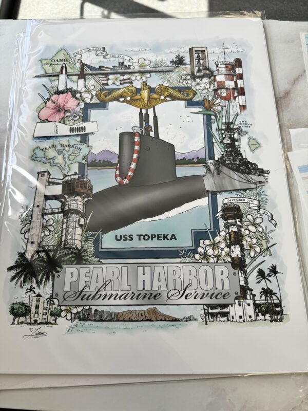 Submarine Service Homeport Print - USS Topeka (officer)