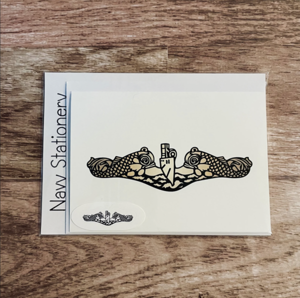 Submarine Stationery - Dolphins - gold