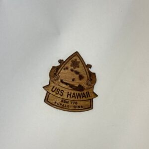 Wood Command Crest Magnet - USS Hawaii