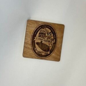 Wood Command Magnet (Square) - USS Topeka