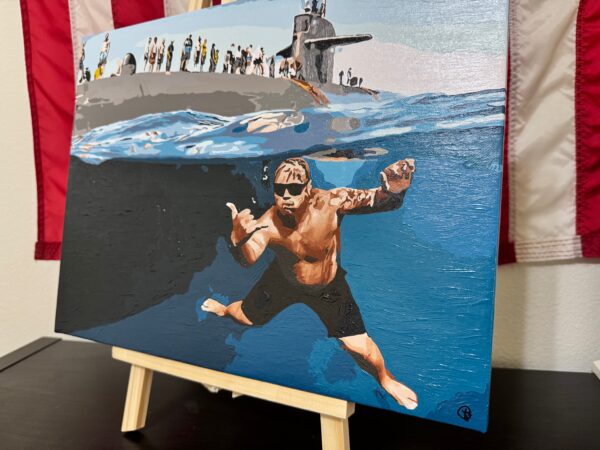 "Shaka Swim Call" painting