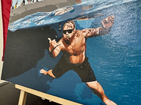 "Shaka Swim Call" painting