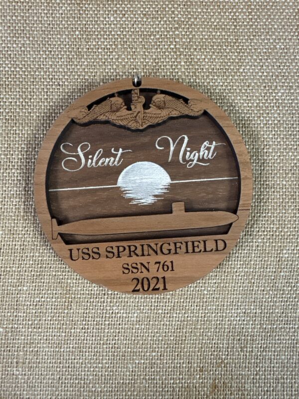 0434 - USS Springfield Silent Night 2 Layer Ornament