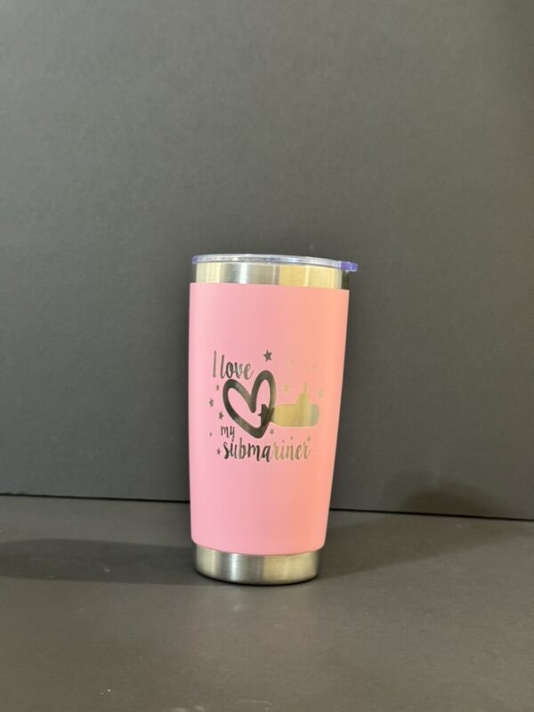 20oz Coffee Tumbler - I love my submariner pink