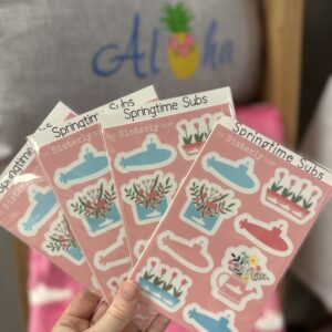 The Sisterly Shop Spring Time Submarine Sticker Sheet