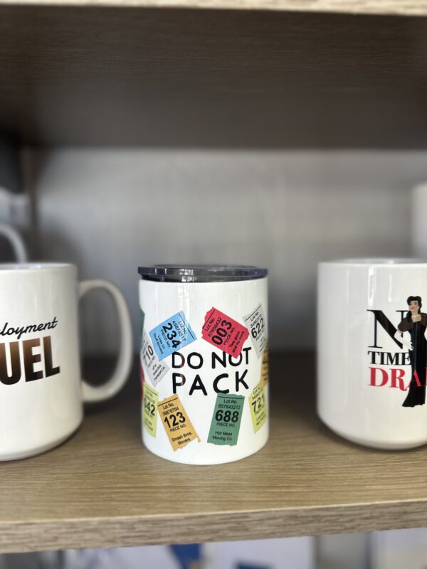 Modern Rosie Moving Stickers "Do Not Pack" Travel Mug