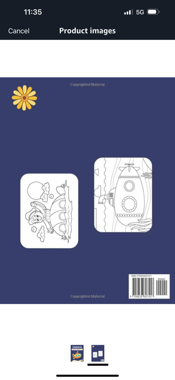 Submarine Kids Coloring Book:  For Kids, Children & Toddlers - Image 3