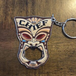 Tiki Chief Bottle Opener Keychain