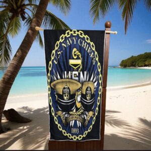 Navy Chief Microfiber Beach Towel