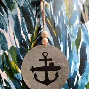The Sisterly Shop - Metal Submarine & Anchor Decor