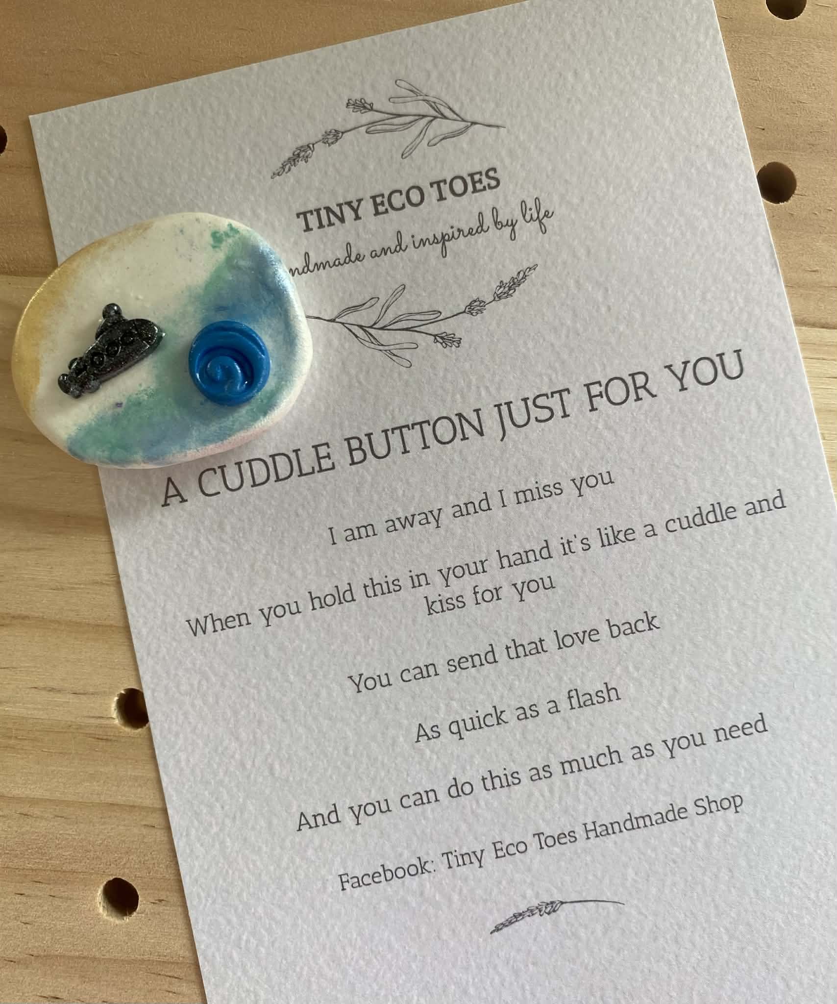 Tiny Eco Toes Handmade Shop - Cuddle Button - Image 3