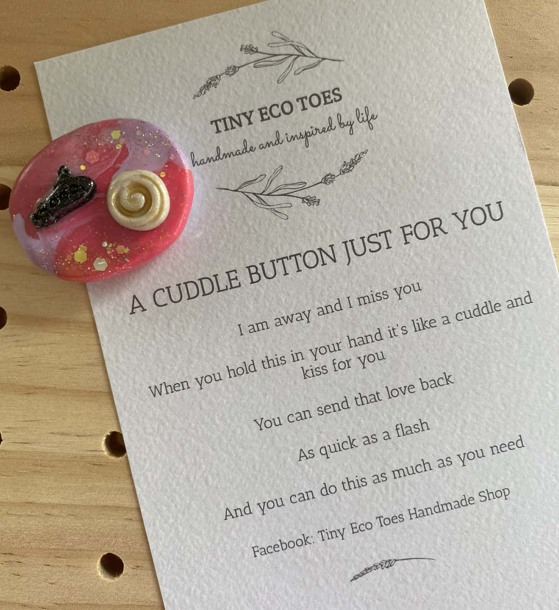 Tiny Eco Toes Handmade Shop - Cuddle Button