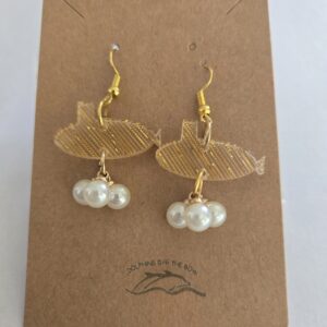 Dolphins Off the Bow Submarine Dangle Earrings