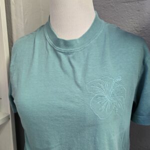 Salty Stitch Embroidered Hibiscus TShirt