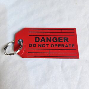 Danger Tag Keychain