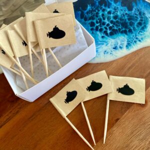 Submarine Flag Cupcake Toppers (Set of 12)