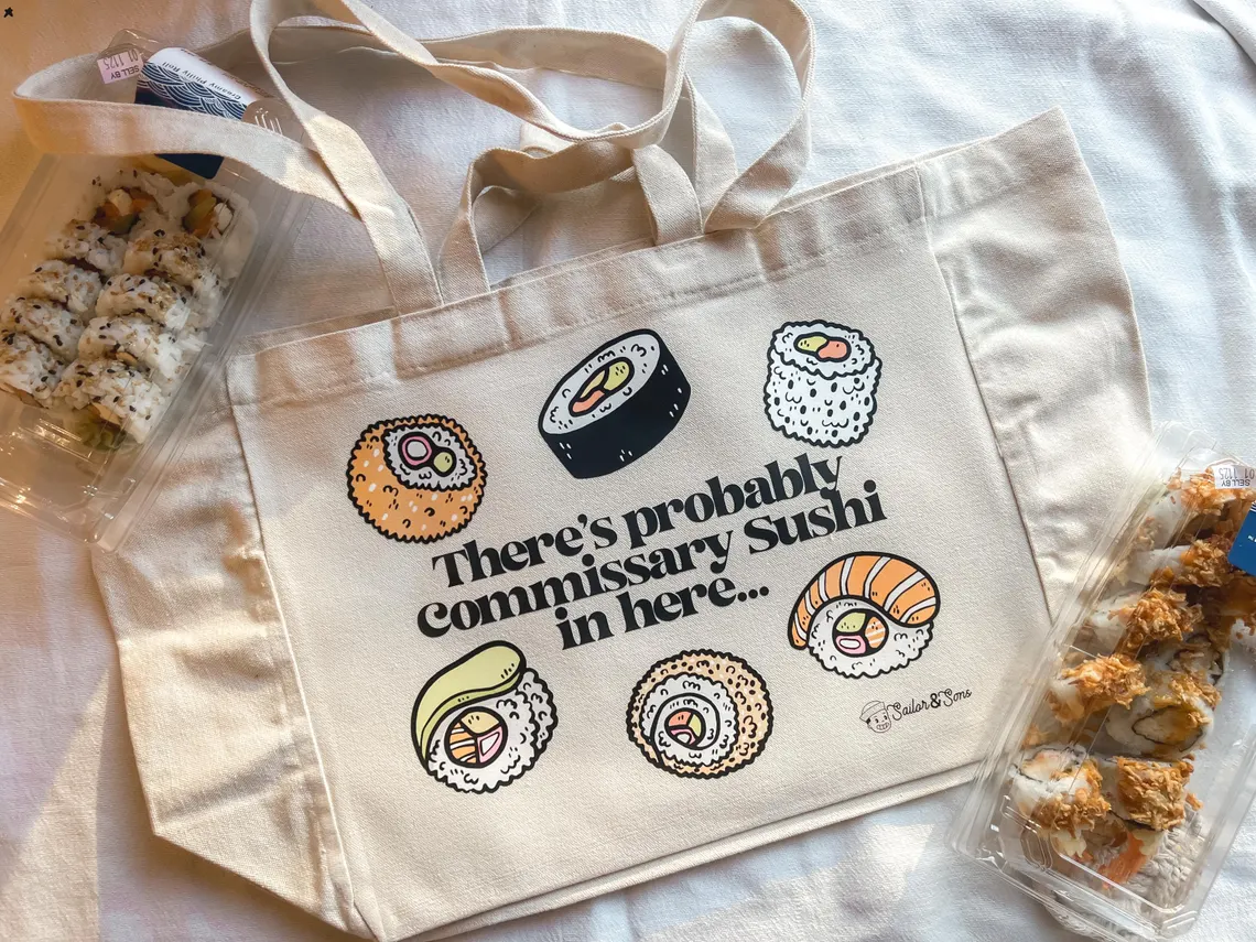 Commissary Sushi Canvas Tote Bag - Image 2